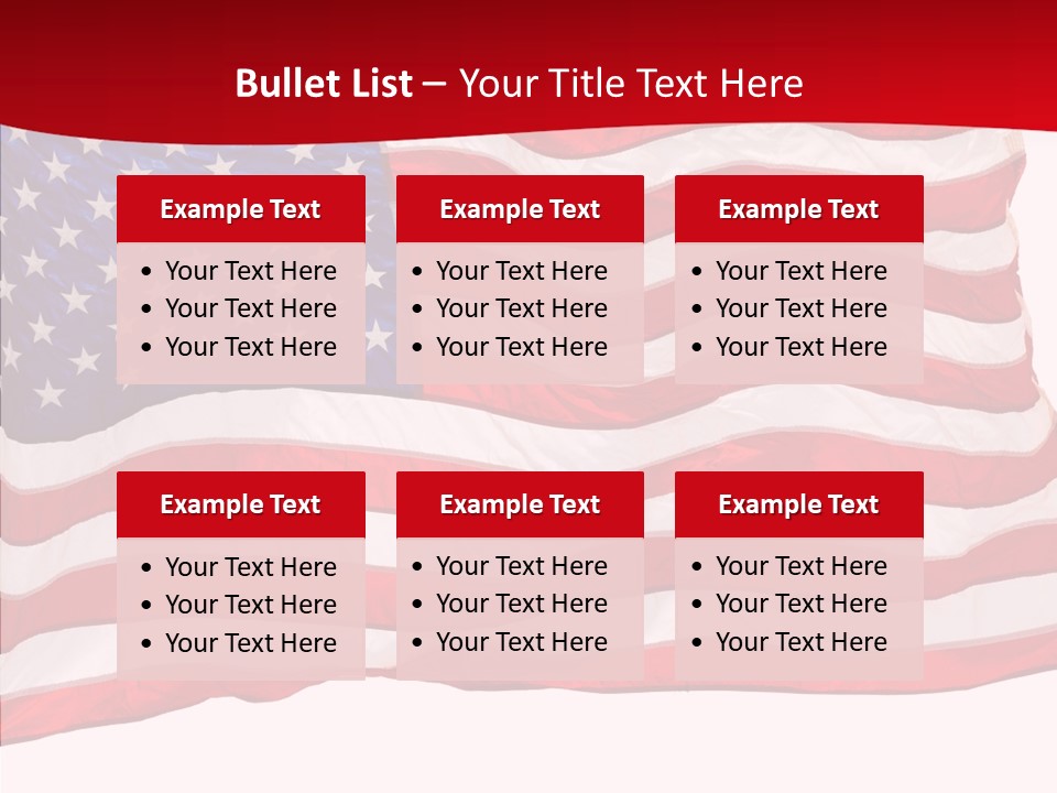 White Glory Usa PowerPoint Template