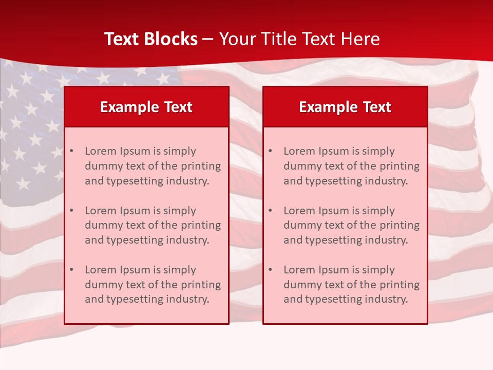 White Glory Usa PowerPoint Template