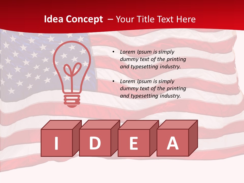 White Glory Usa PowerPoint Template