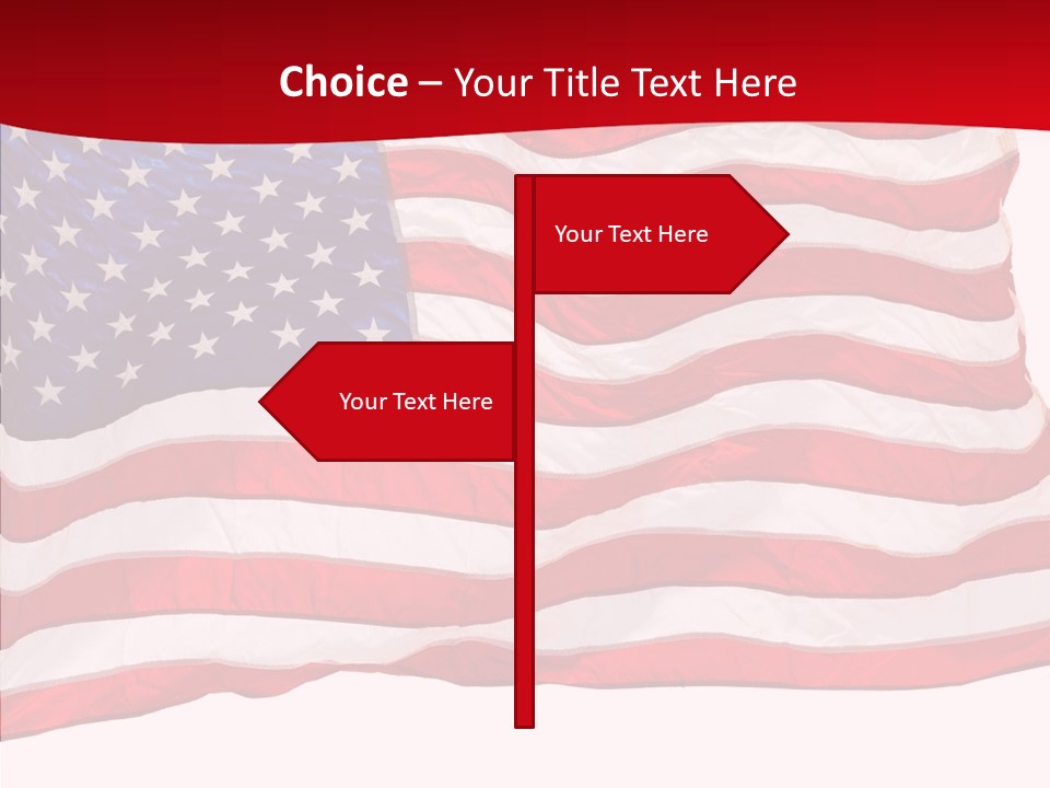 White Glory Usa PowerPoint Template