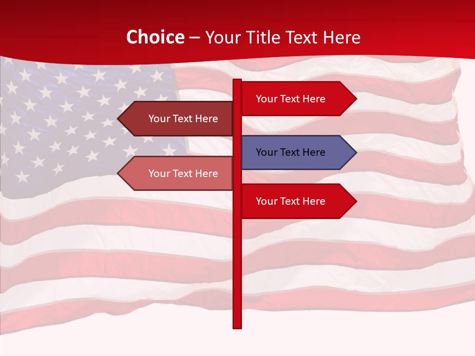 White Glory Usa PowerPoint Template