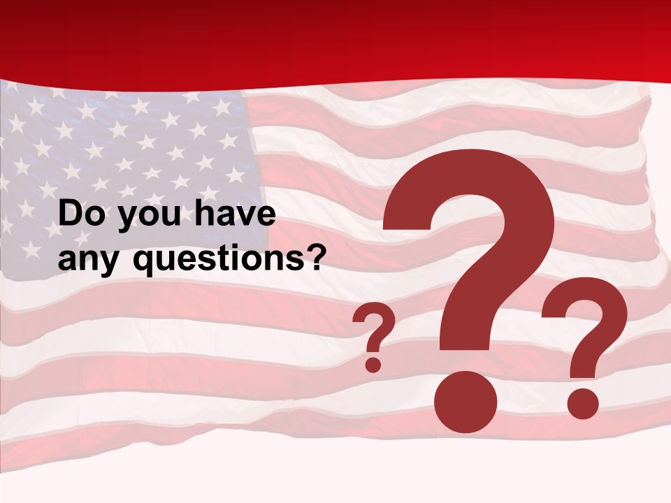 White Glory Usa PowerPoint Template