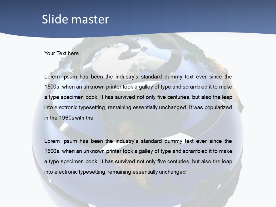 Planet Continent East PowerPoint Template