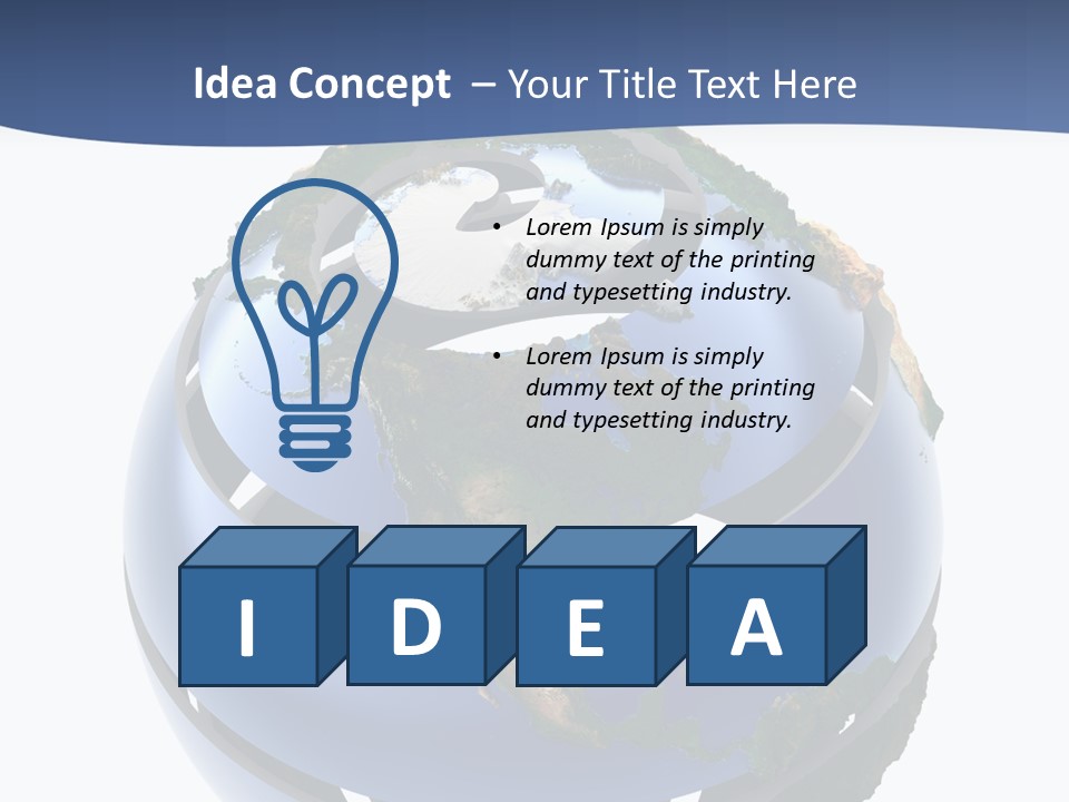 Planet Continent East PowerPoint Template