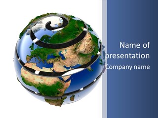 Geography Continent White PowerPoint Template