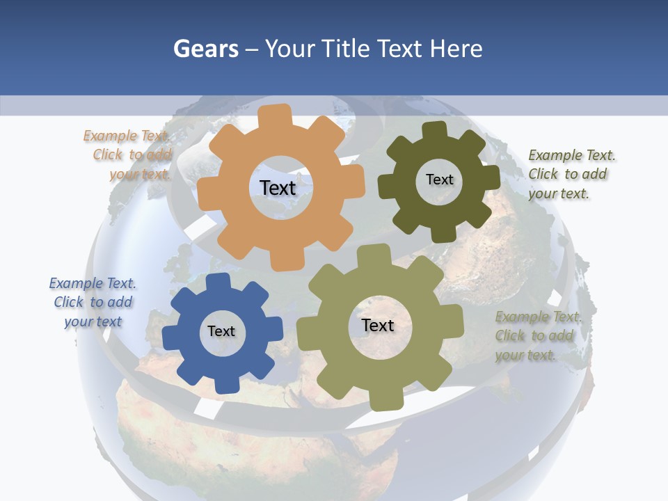 Geography Continent White PowerPoint Template