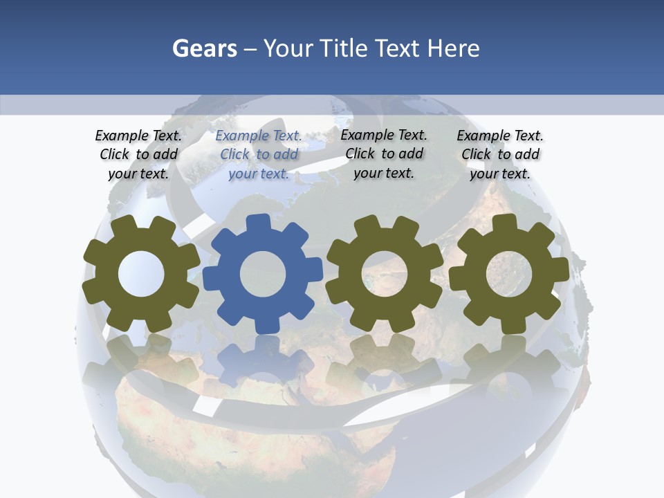 Geography Continent White PowerPoint Template