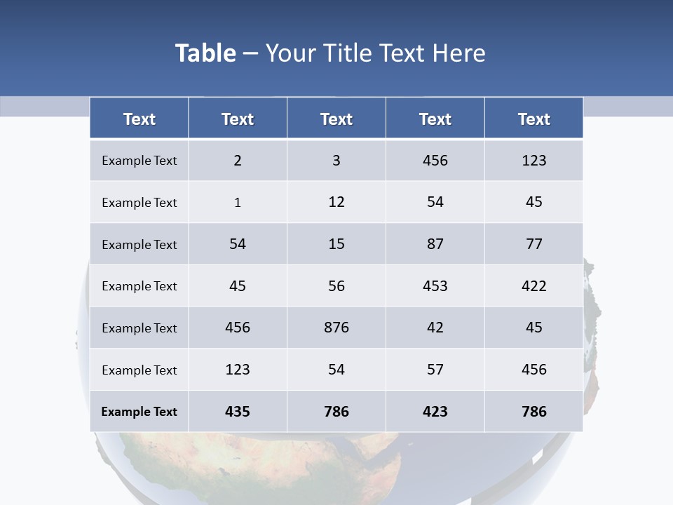 Geography Continent White PowerPoint Template