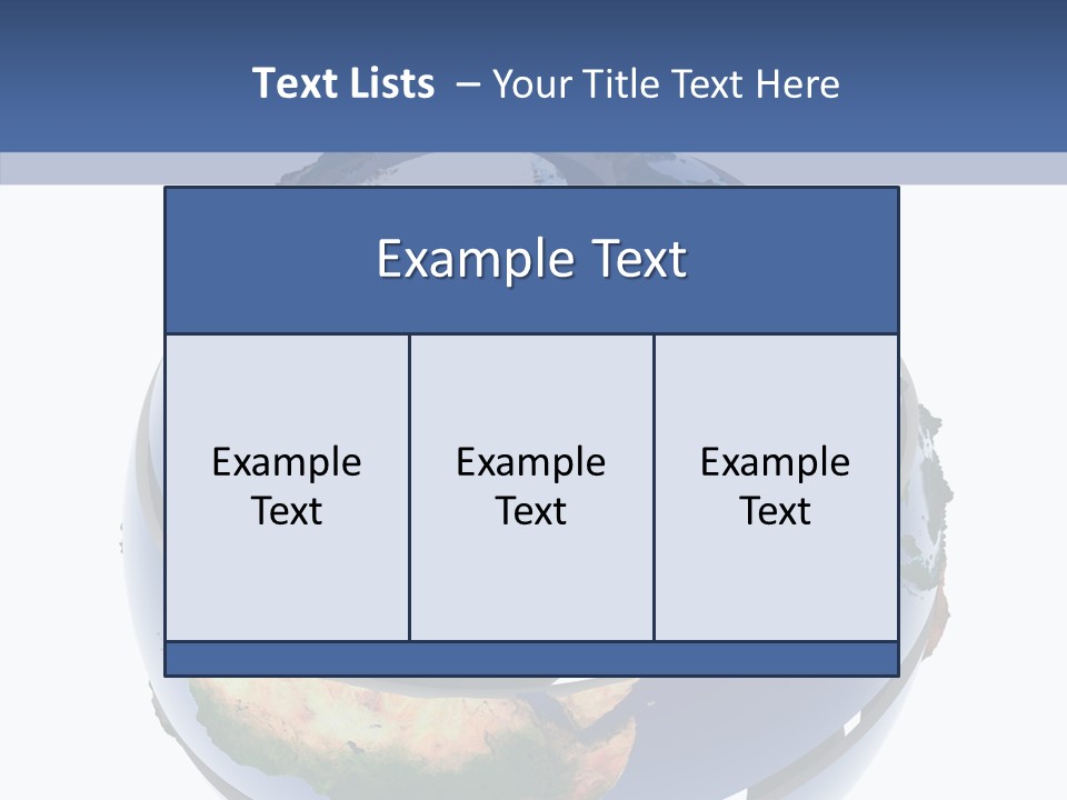 Geography Continent White PowerPoint Template