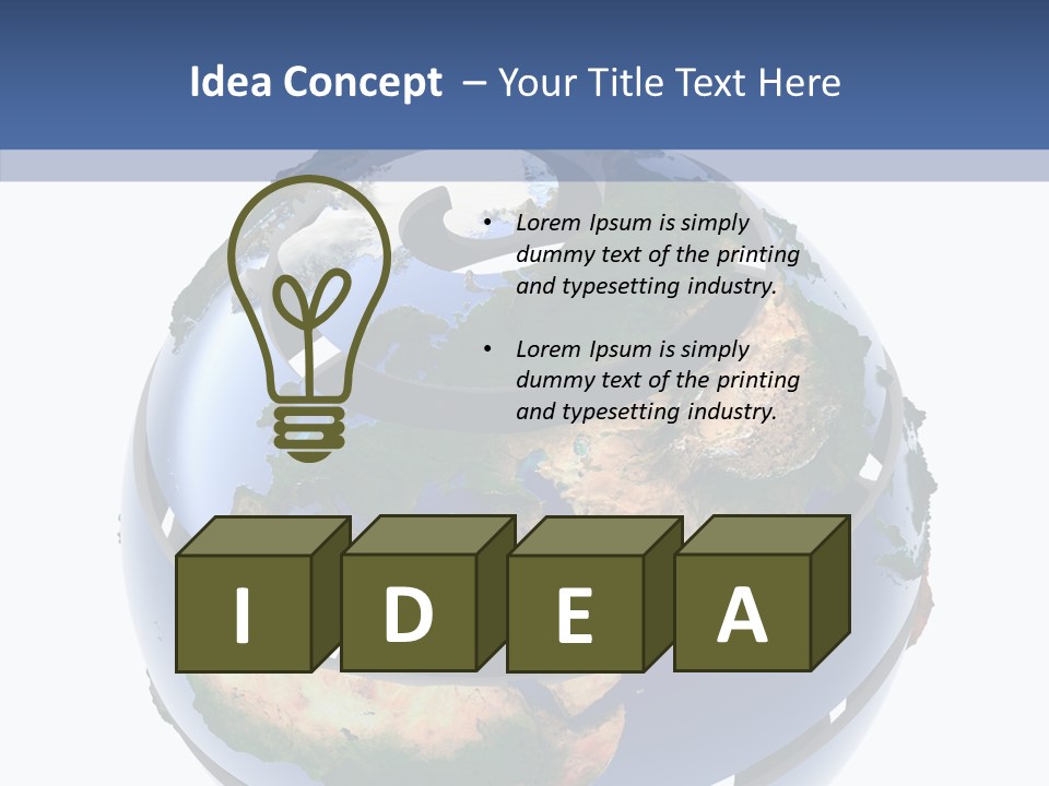 Geography Continent White PowerPoint Template