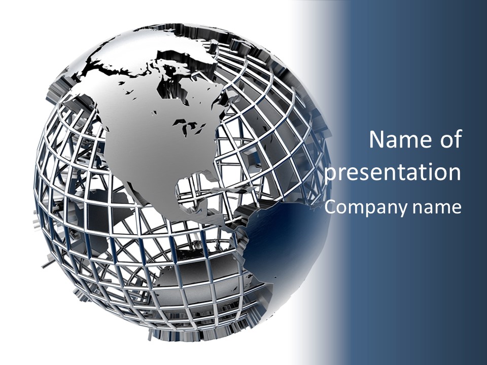 White Ball Worldwide PowerPoint Template