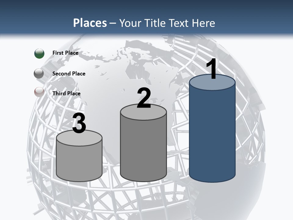 White Ball Worldwide PowerPoint Template