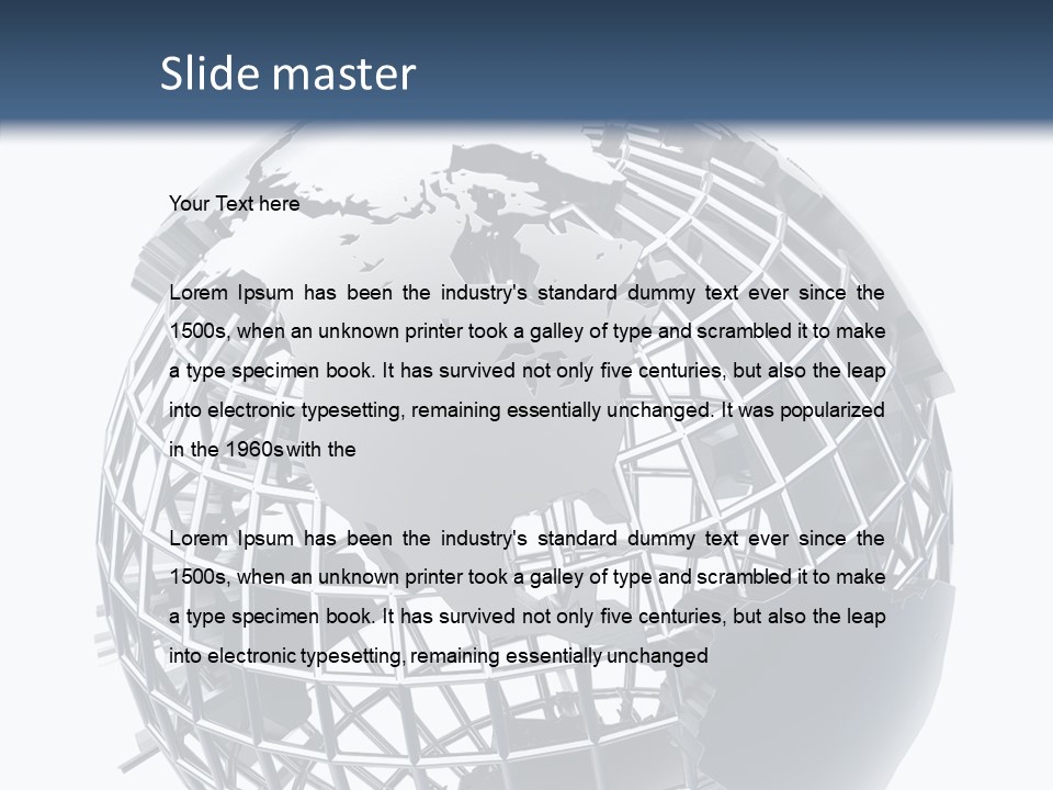 White Ball Worldwide PowerPoint Template
