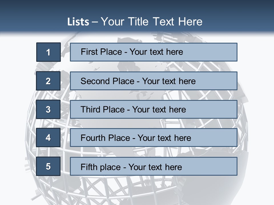 White Ball Worldwide PowerPoint Template