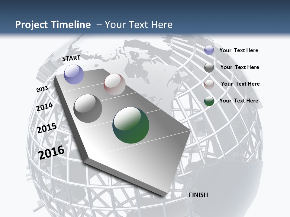 White Ball Worldwide PowerPoint Template