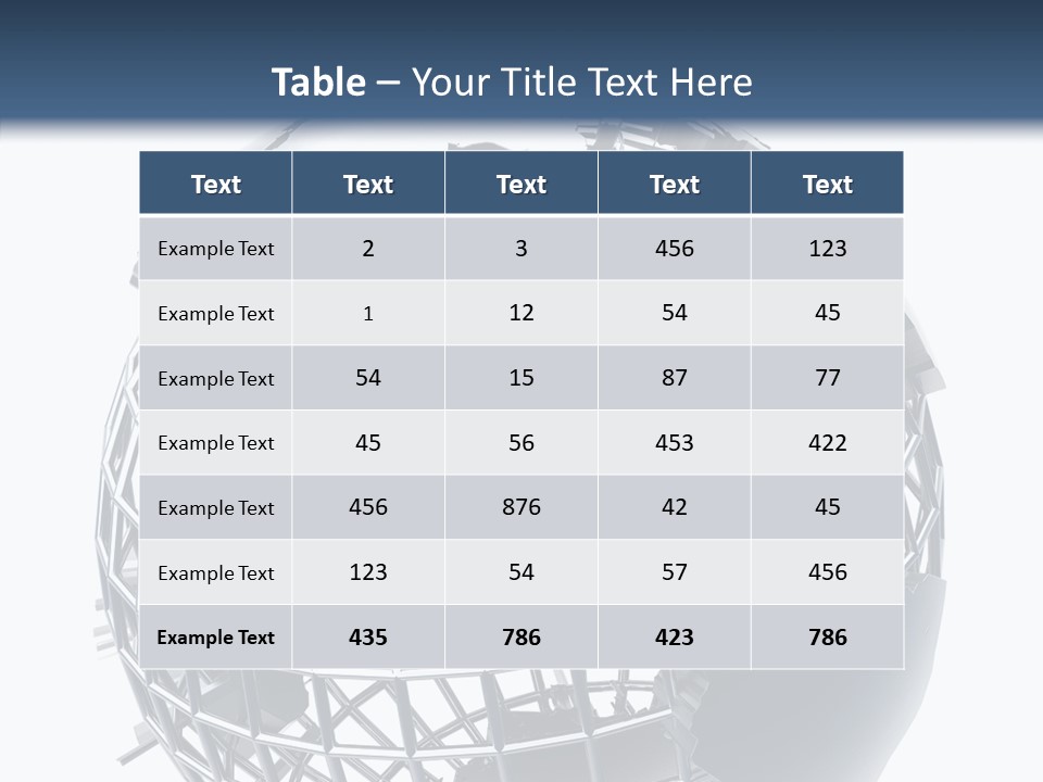 White Ball Worldwide PowerPoint Template