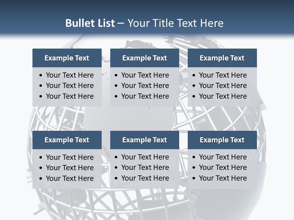 White Ball Worldwide PowerPoint Template