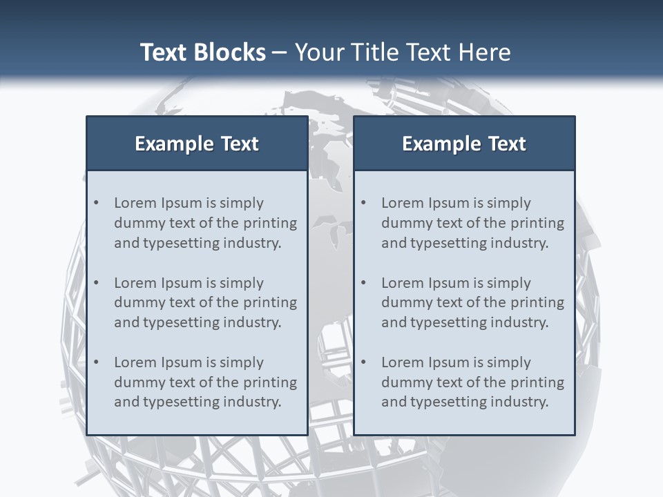 White Ball Worldwide PowerPoint Template
