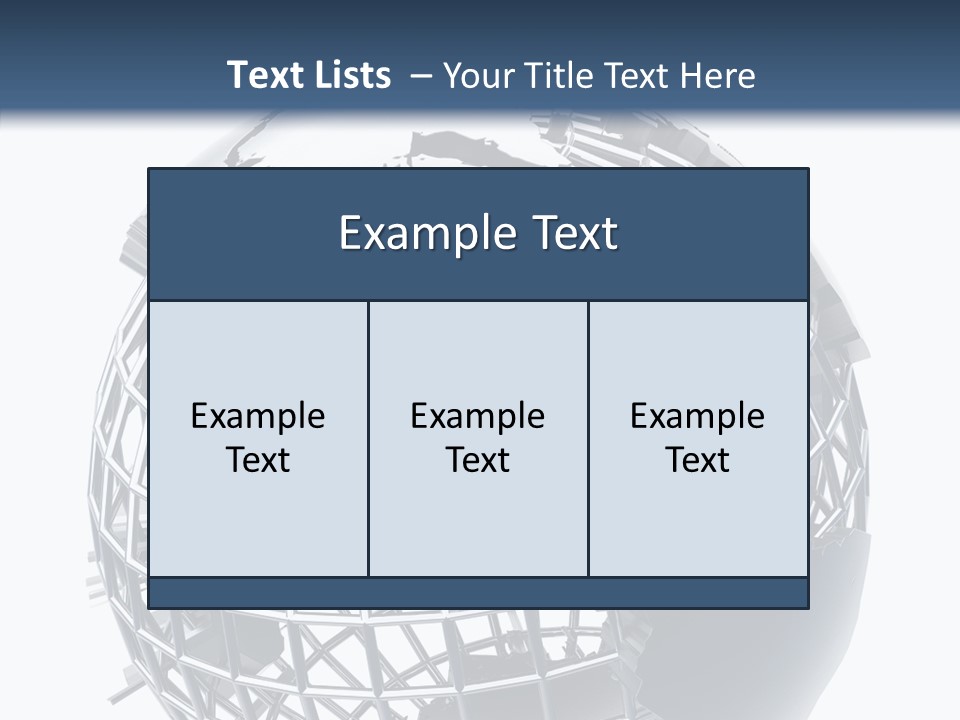White Ball Worldwide PowerPoint Template
