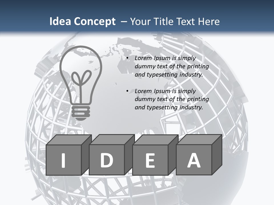 White Ball Worldwide PowerPoint Template