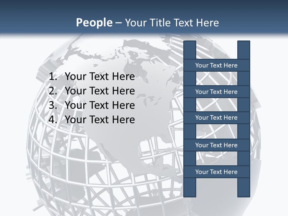 White Ball Worldwide PowerPoint Template