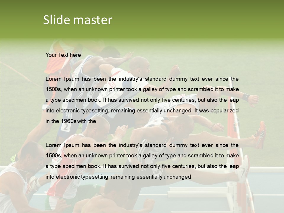 Athletics M Middle PowerPoint Template