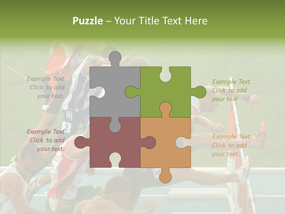 Athletics M Middle PowerPoint Template