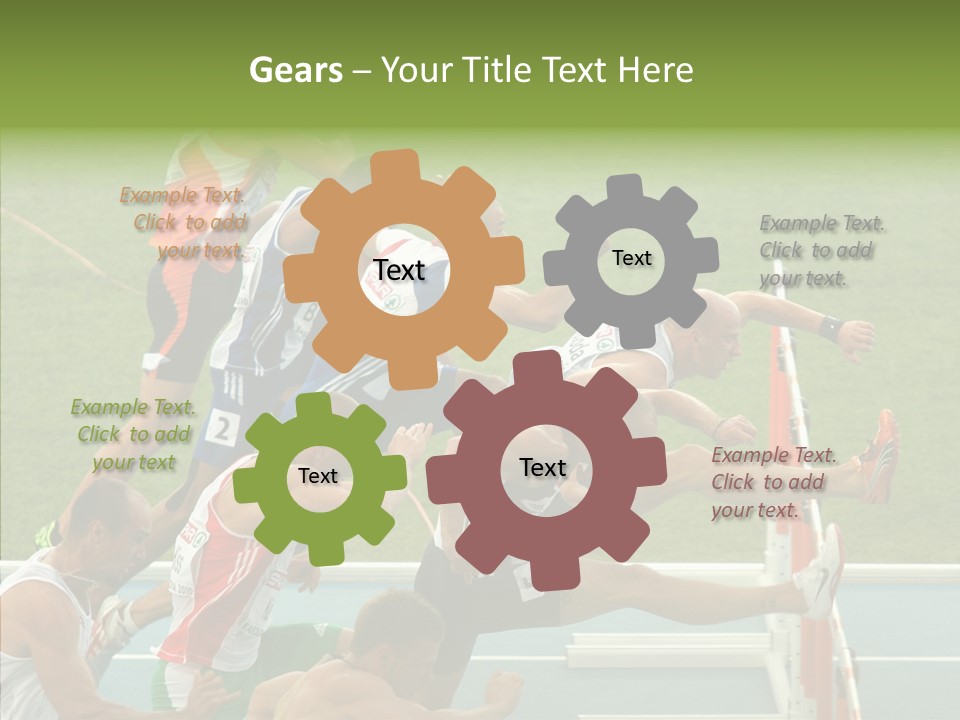 Athletics M Middle PowerPoint Template