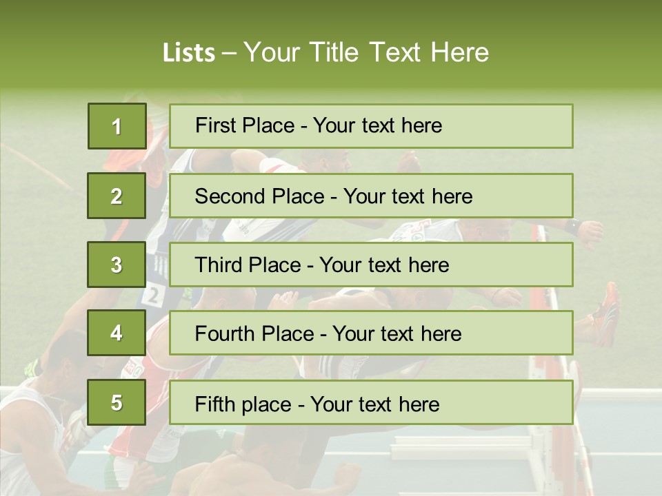Athletics M Middle PowerPoint Template