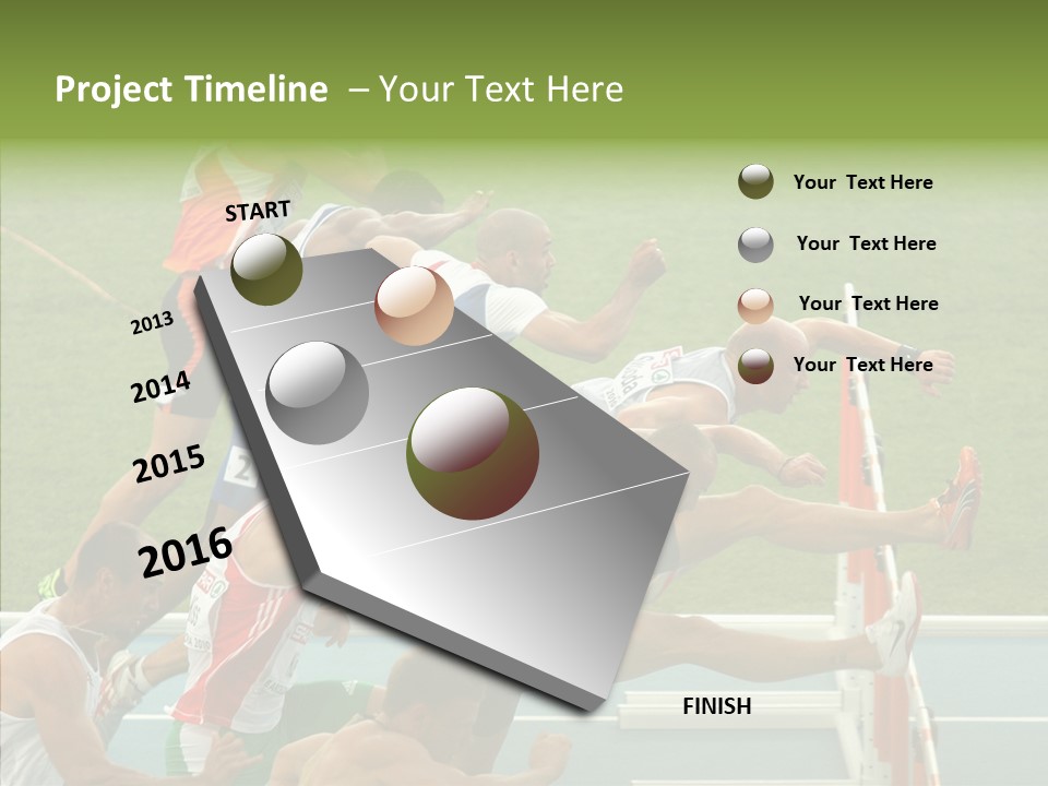 Athletics M Middle PowerPoint Template