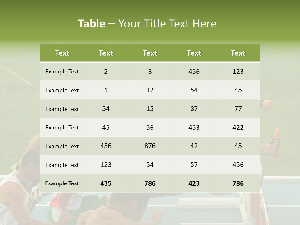 Athletics M Middle PowerPoint Template