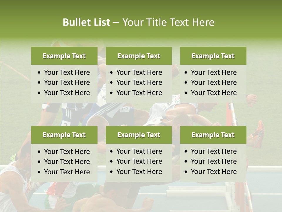 Athletics M Middle PowerPoint Template