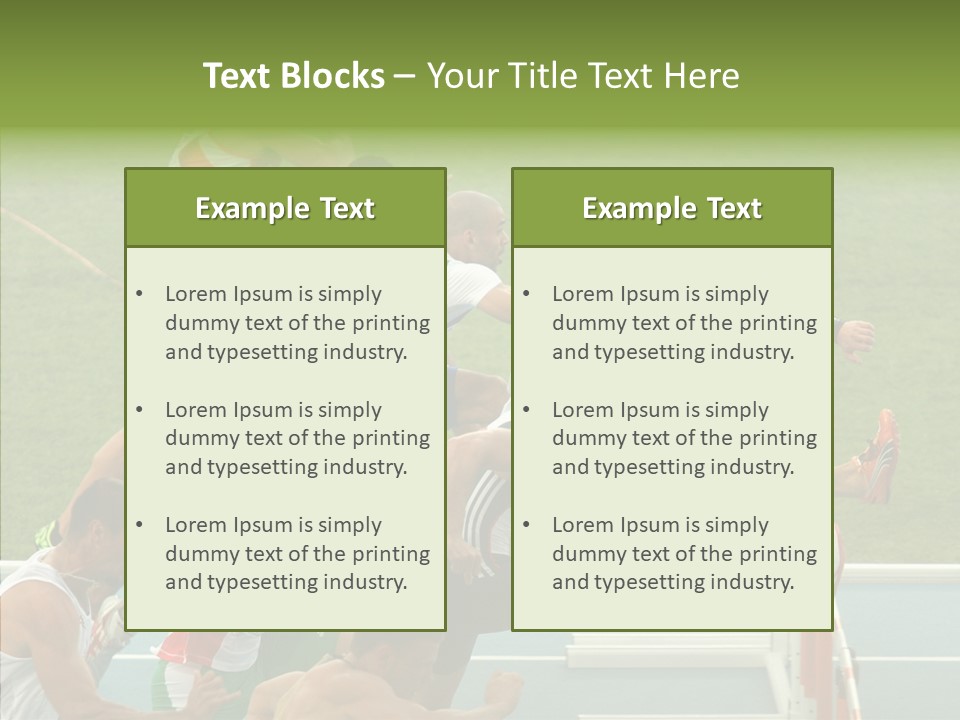 Athletics M Middle PowerPoint Template
