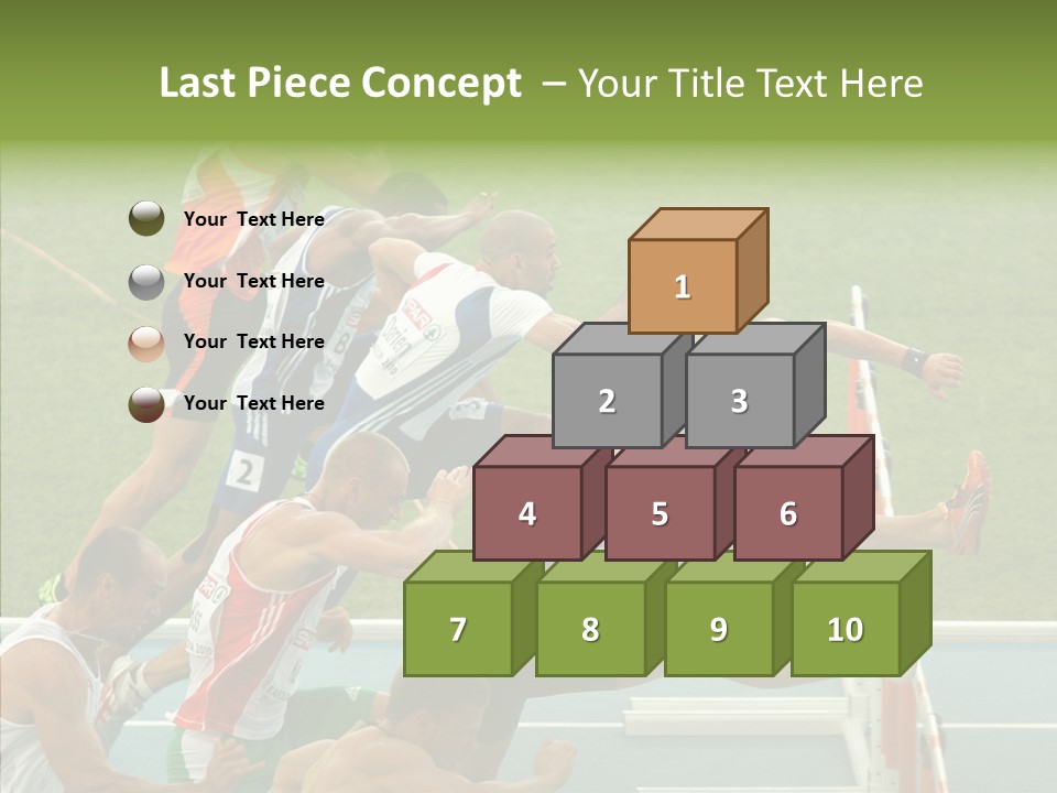 Athletics M Middle PowerPoint Template