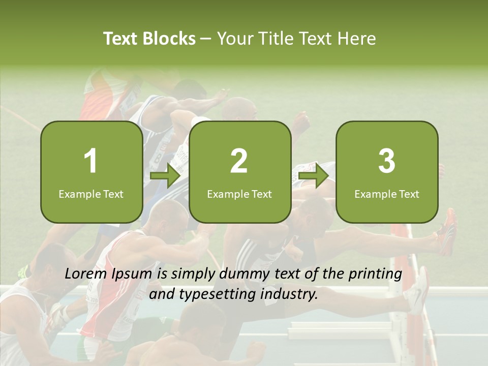 Athletics M Middle PowerPoint Template