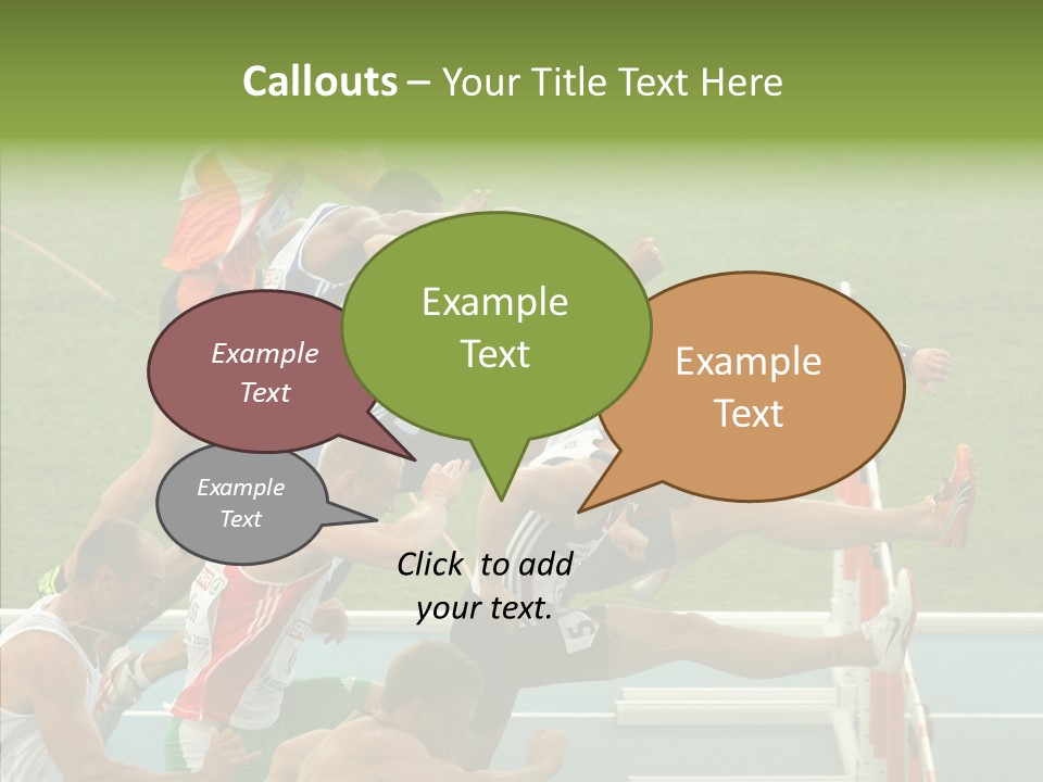 Athletics M Middle PowerPoint Template
