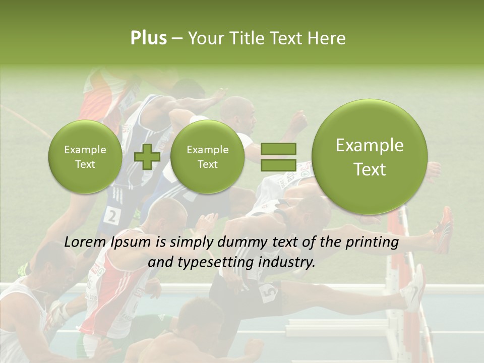 Athletics M Middle PowerPoint Template