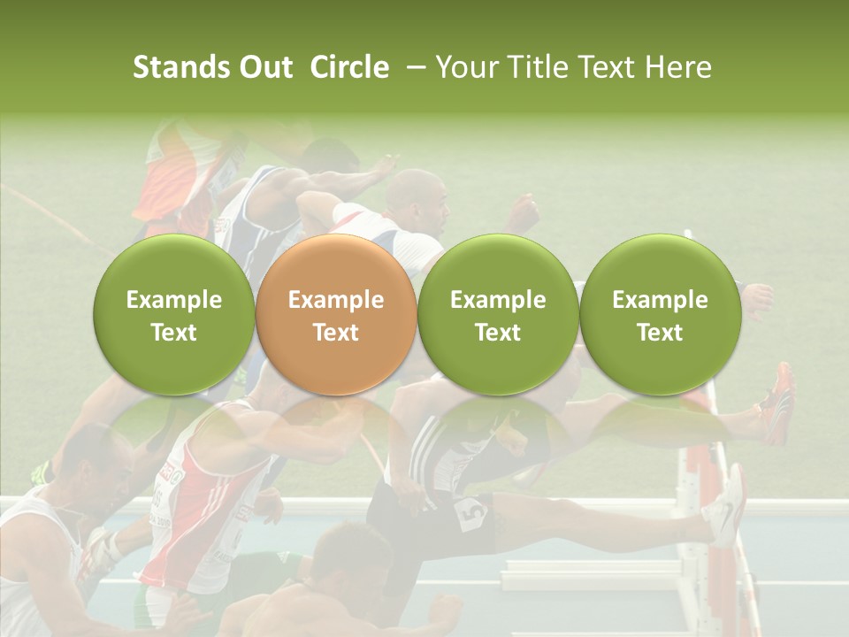 Athletics M Middle PowerPoint Template
