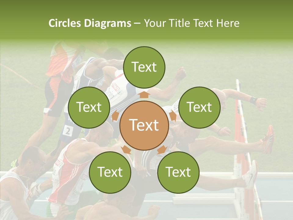 Athletics M Middle PowerPoint Template