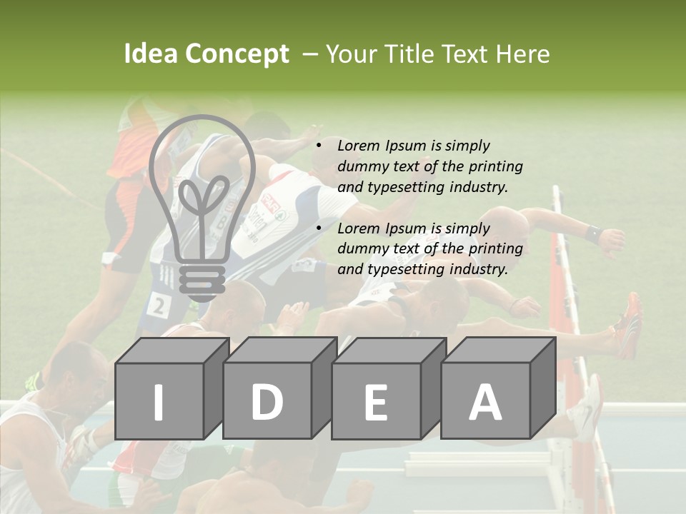 Athletics M Middle PowerPoint Template