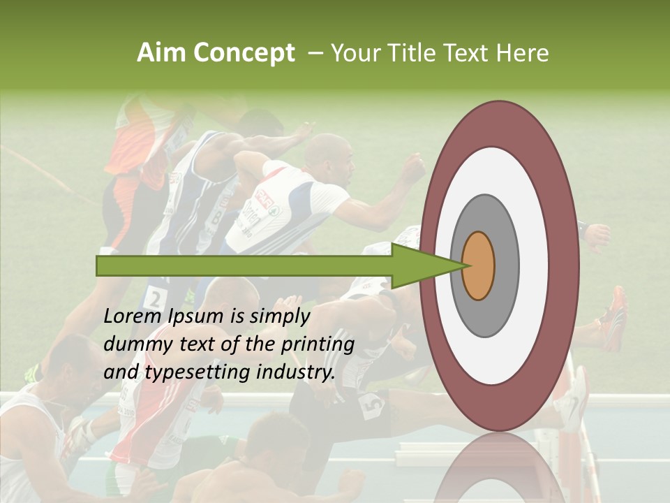 Athletics M Middle PowerPoint Template