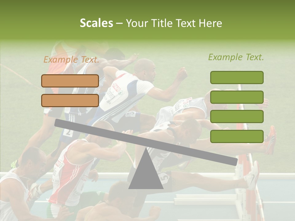 Athletics M Middle PowerPoint Template