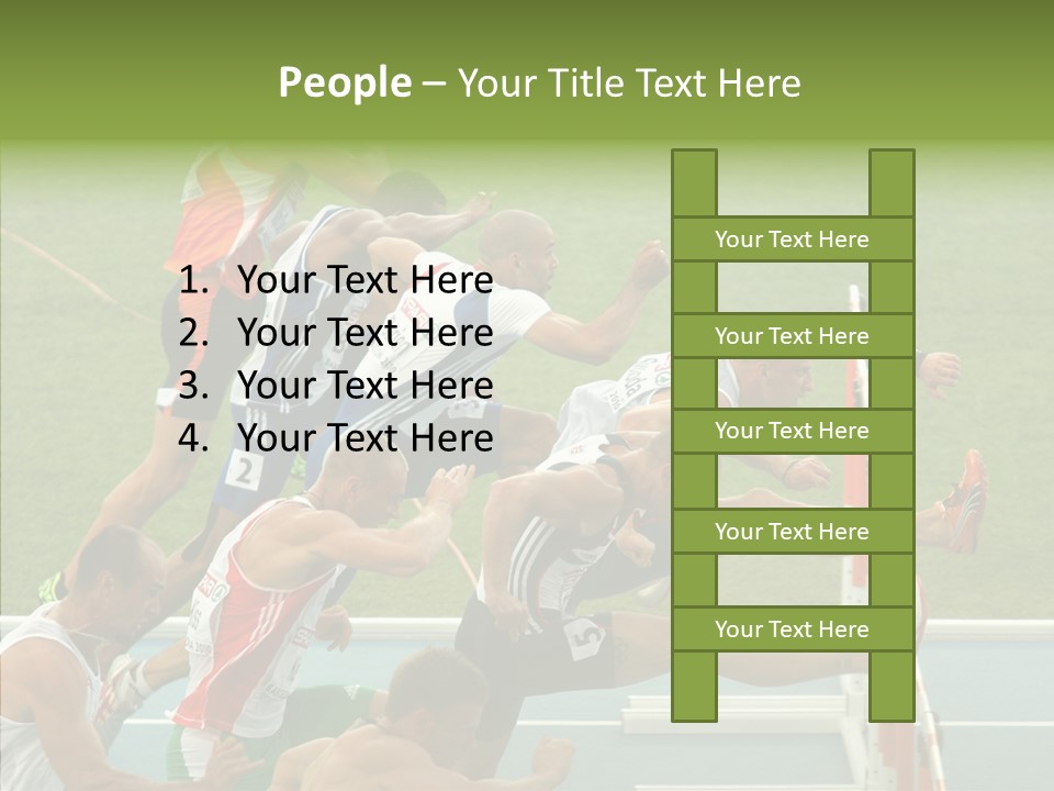 Athletics M Middle PowerPoint Template