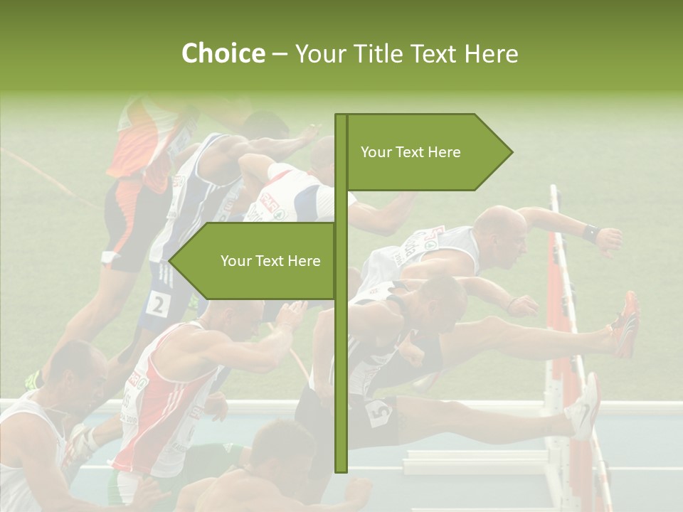 Athletics M Middle PowerPoint Template