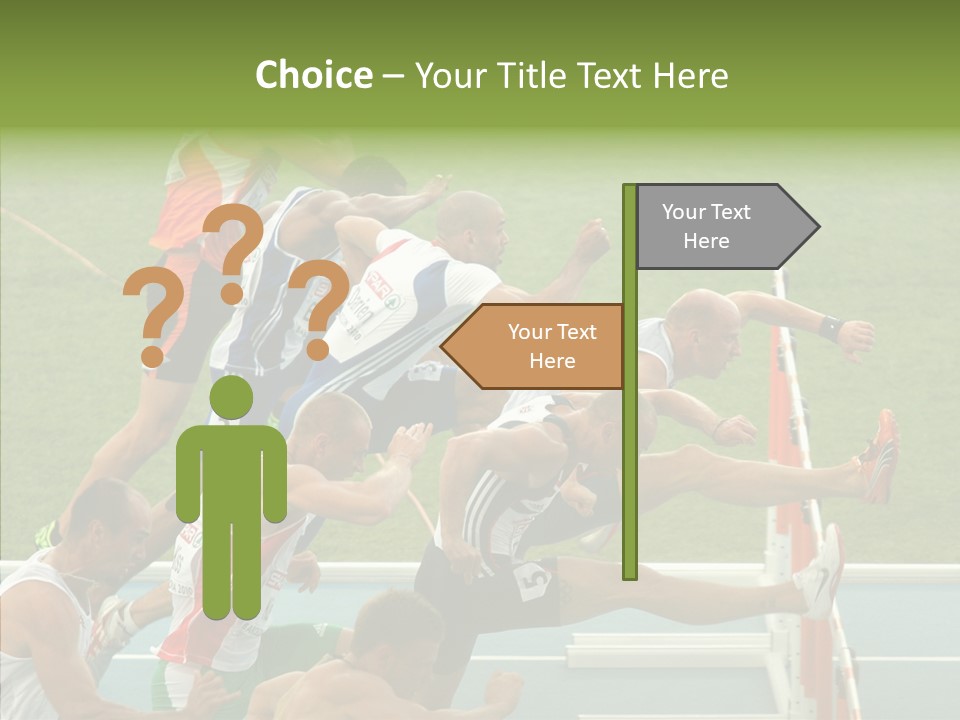 Athletics M Middle PowerPoint Template