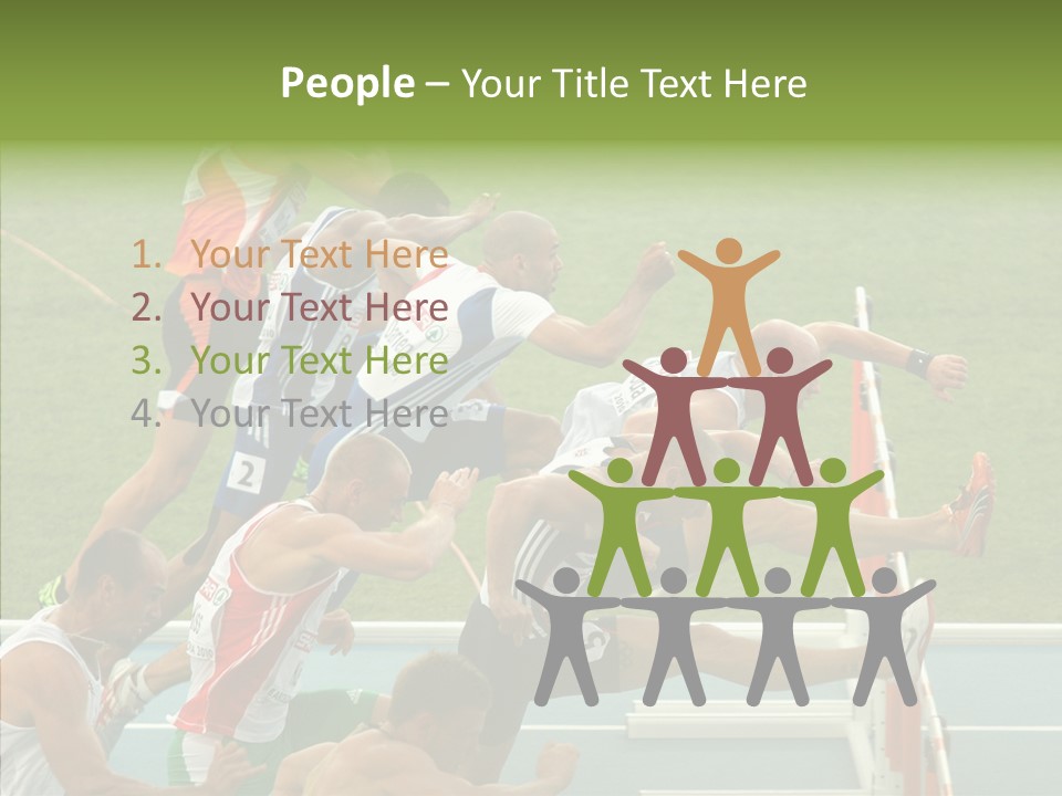 Athletics M Middle PowerPoint Template
