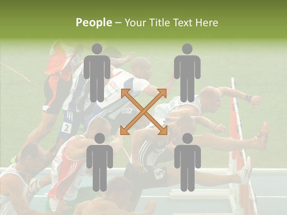 Athletics M Middle PowerPoint Template