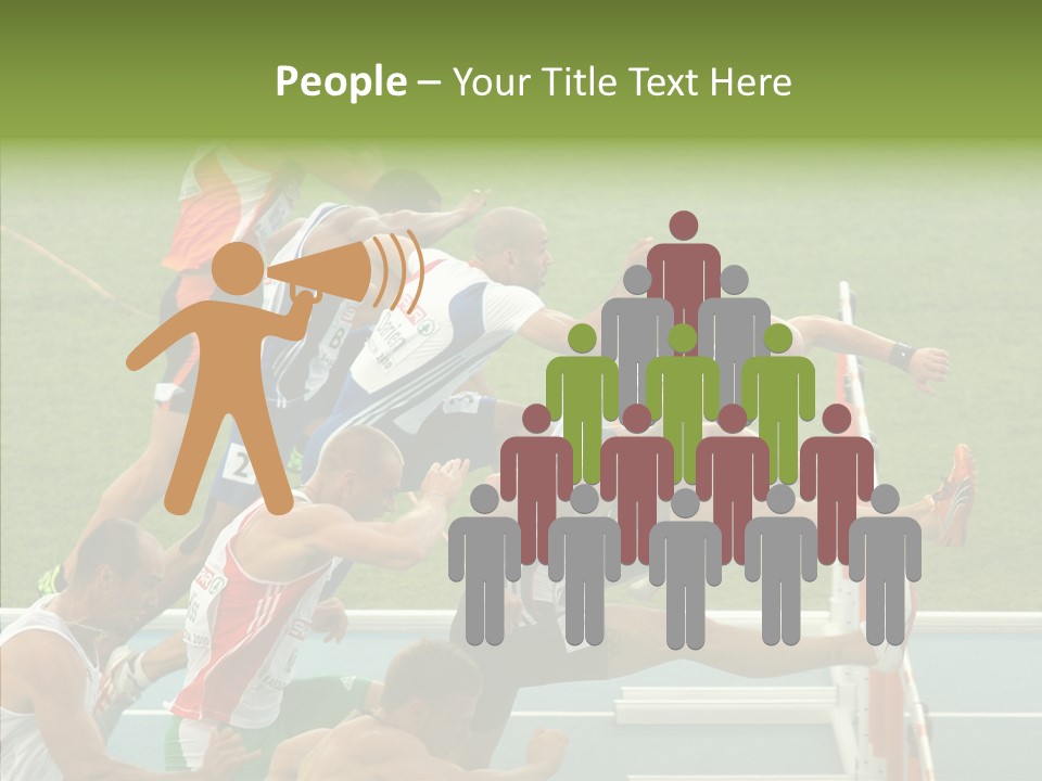 Athletics M Middle PowerPoint Template