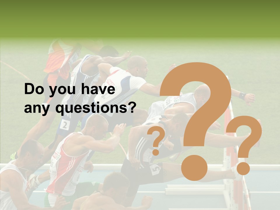 Athletics M Middle PowerPoint Template