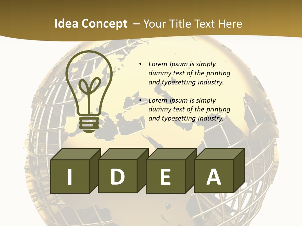 Planet Worldwide Mirror PowerPoint Template